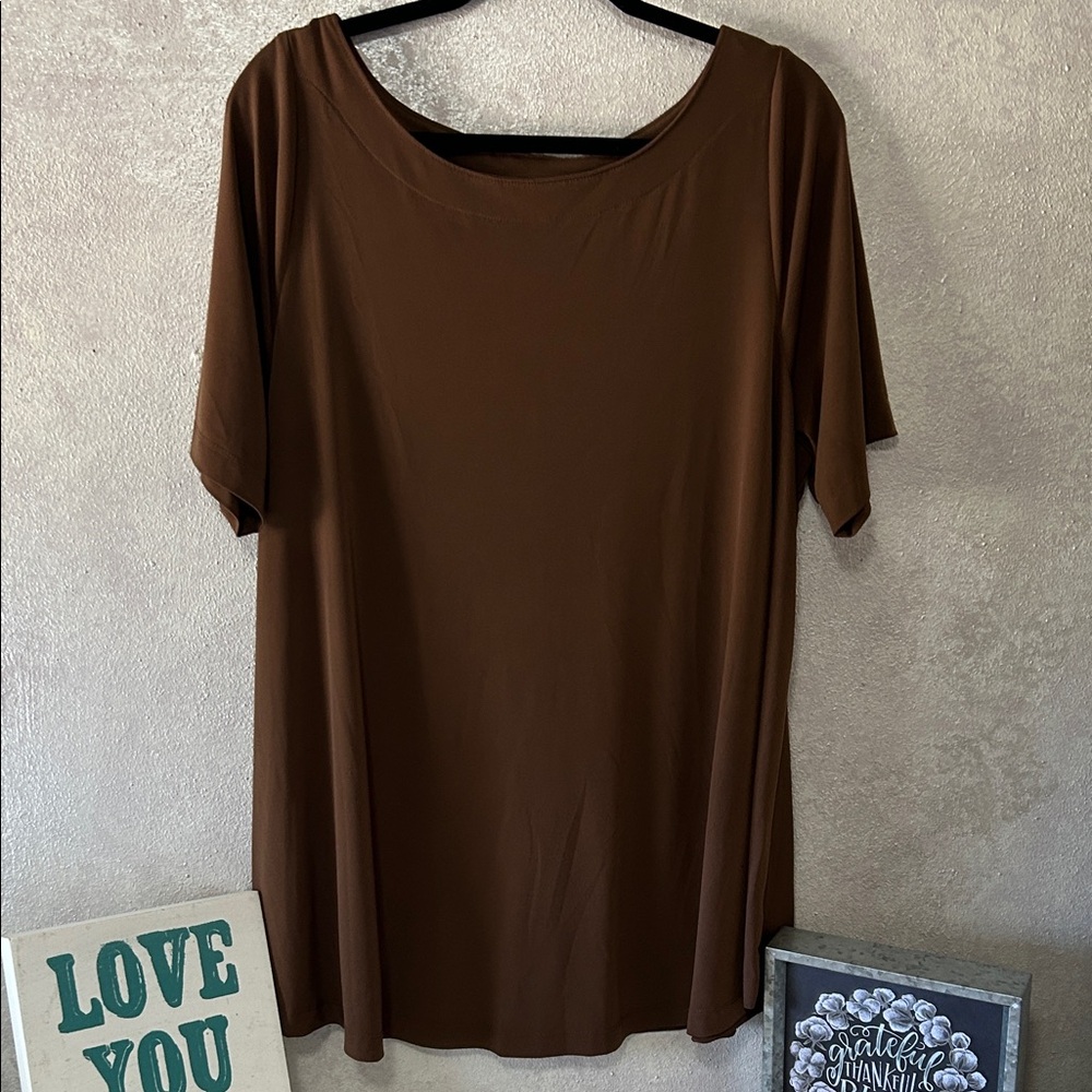 Lane Bryant Rich Brown Tunic Top